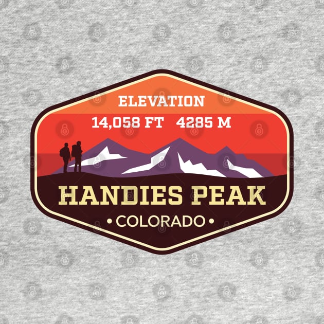 Handies Peak Colorado - 14ers Mountain Climbing Badge by TGKelly